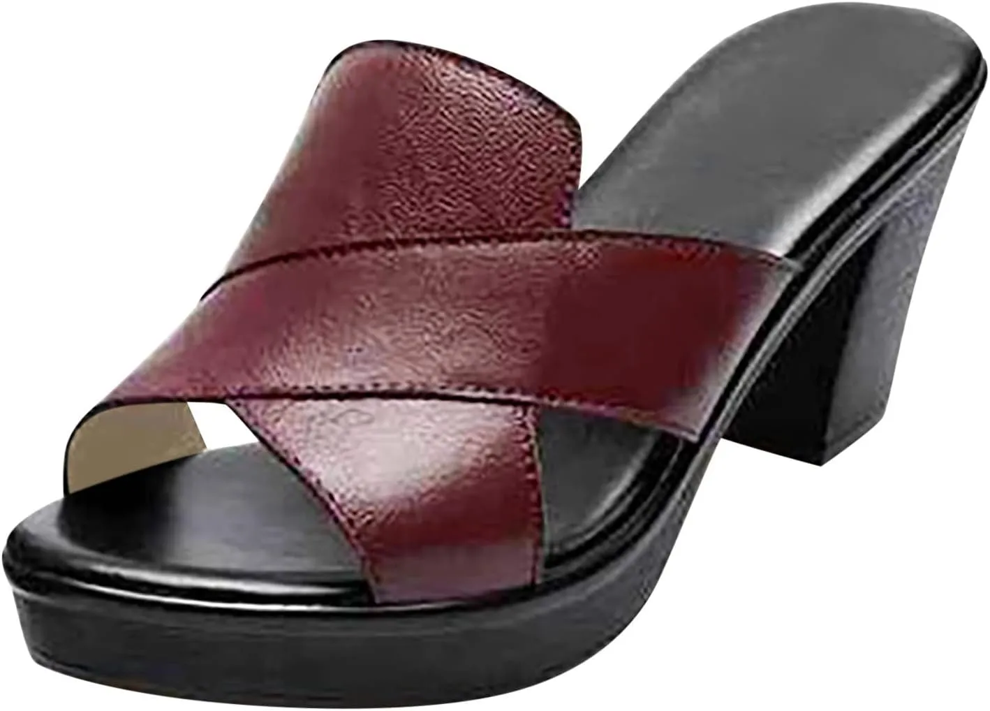 Block Heel Sandals for Women 2 Inch Low Heel Sandals Women Dressy Comfortable Wedge Open Toe Wedding Ankle Strap Shoes
