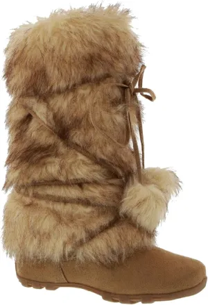 BlossomTalia-Hi Women Mukluk Faux Fur Winter Boot Camel 10