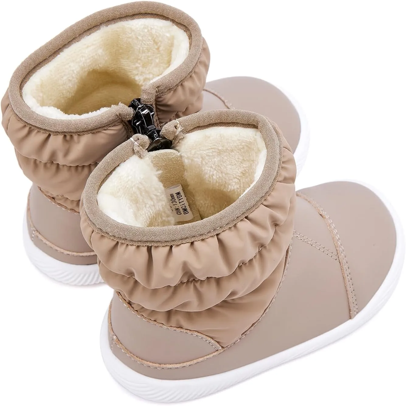BMCiTYBM Baby Boy Girl Snow Boots Waterproof Winter Warm Booties Nonslip Lightweight Outdoor Shoes for First Walkers 6 9 12 18 24 Months(Infant/Toddler)