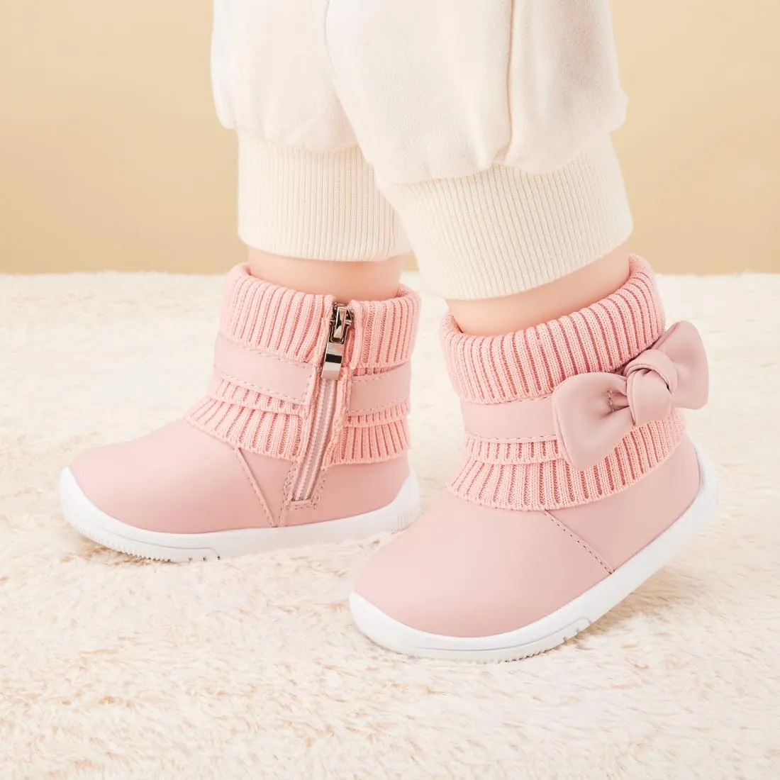 BMCiTYBM Baby Girls Boys Boots High Top First Walking Shoes
