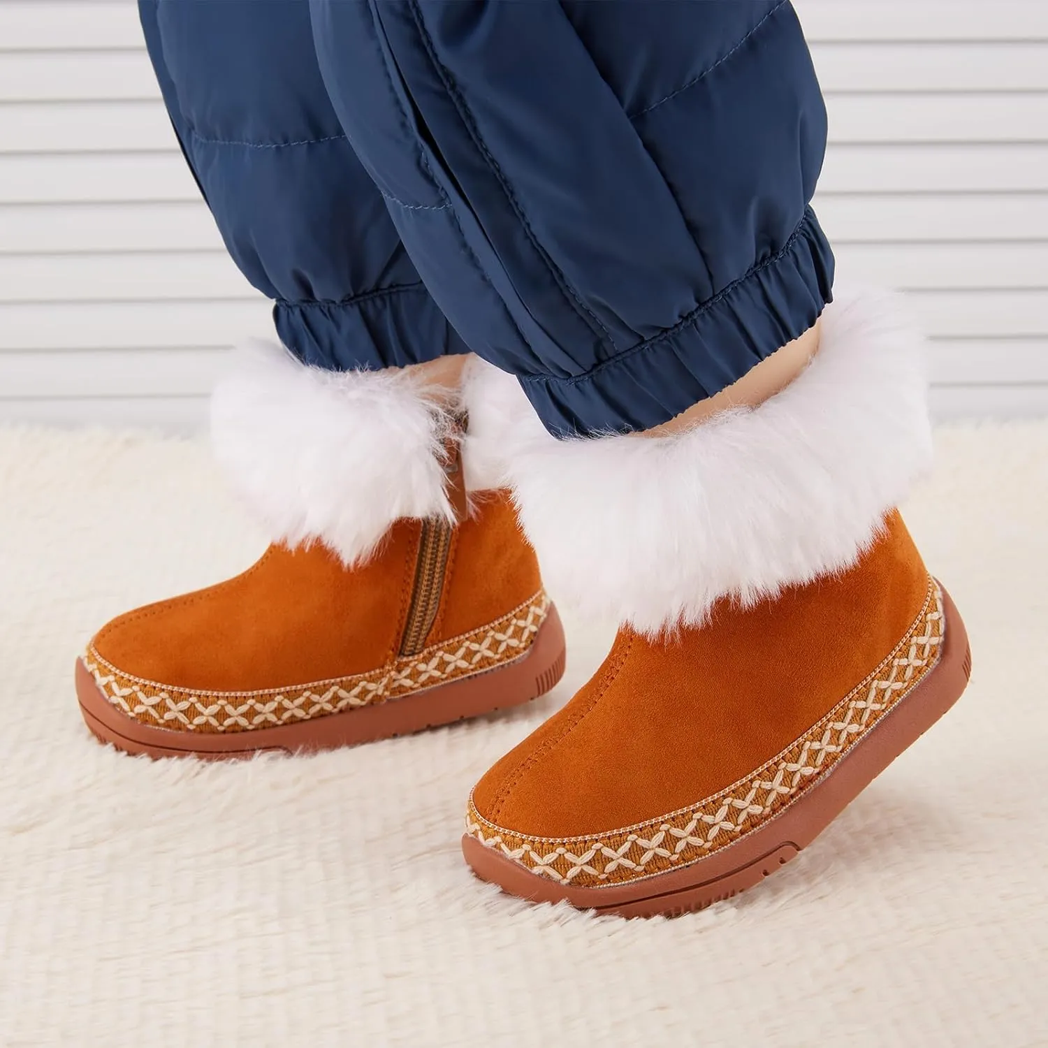 BMCiTYBM Baby Snow Boots Infant Boy Girl Winter Boots Nonslip Lightweight Outdoor Warm Shoes for Cold Weather 6 9 12 18 24 Months(Infant/Toddler)