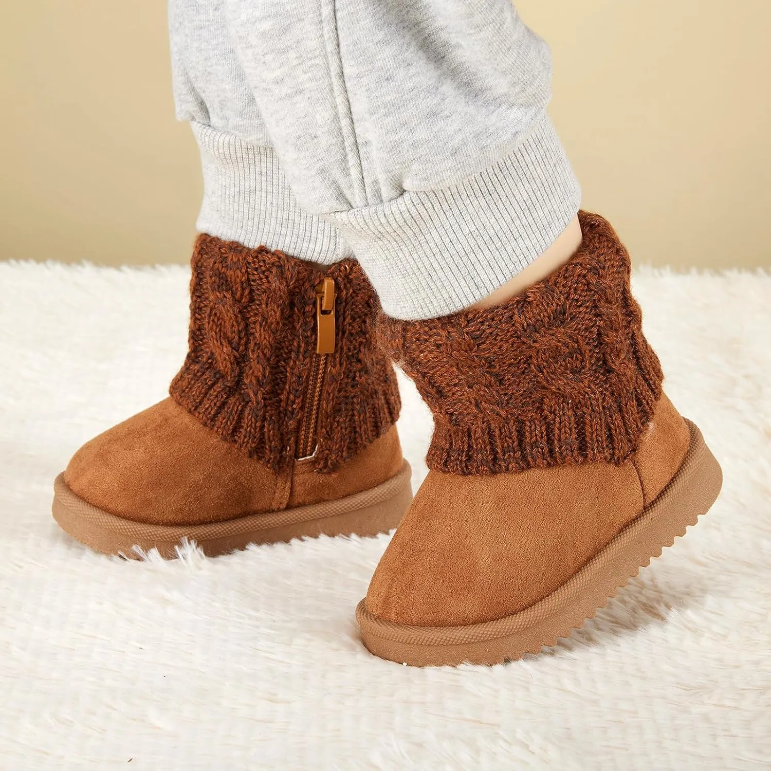BMCiTYBM Baby Snow Boots Infant Boy Girl Winter Boots Nonslip Lightweight Outdoor Warm Shoes for Cold Weather 6 9 12 18 24 Months(Infant/Toddler)