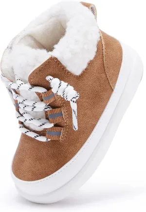 BMCiTYBM Baby Snow Boots Winter Shoes Infant Boys Girls Booties Non Slip Cold Weather 6-24 Months