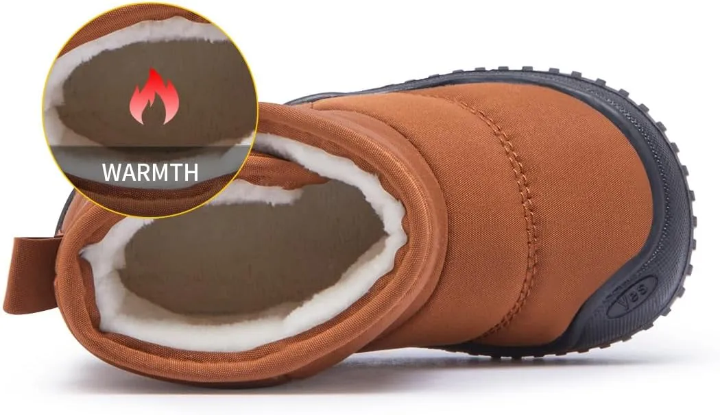 BMCiTYBM Toddler Baby Snow Boots Winter Shoes Boys Girls Cold Weather Baby Faux Fur Shoes