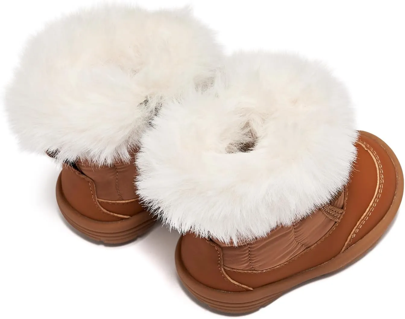 BMCiTYBM Toddler Snow Boots Baby Boys Girls Winter Warm Boots Infant High Top Shoes Faux Fur Bootie for Cold Weather Outdoor
