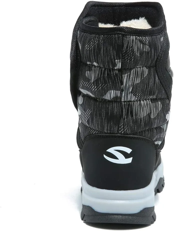BODATU Boys Snow Boots Outdoor Waterproof Winter Kids Shoes