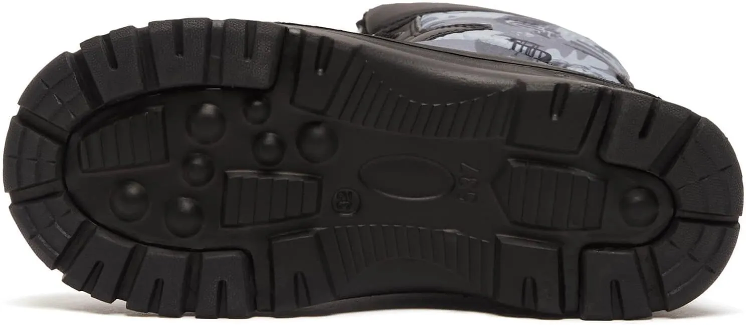 BODATU Boys' Waterproof Winter Snow Boots with Insulation for Cold Weather