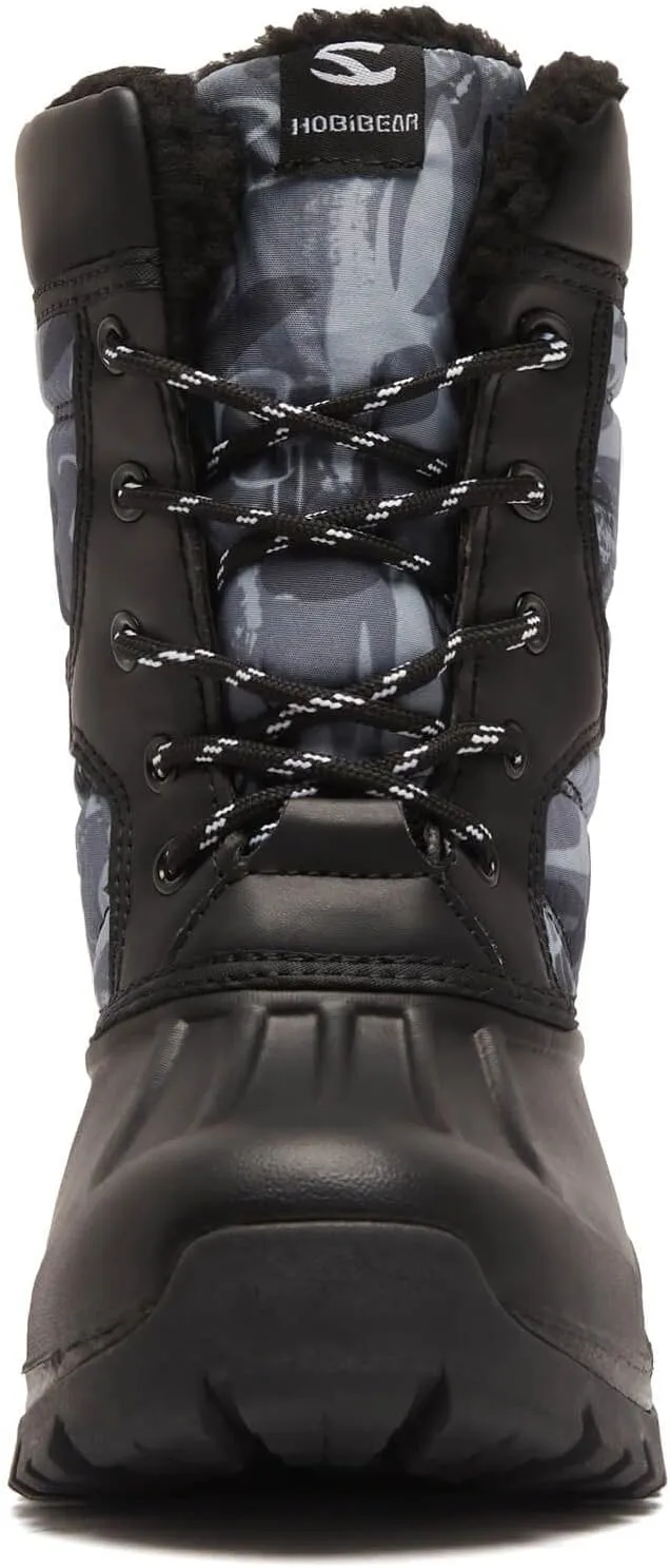 BODATU Boys' Waterproof Winter Snow Boots with Insulation for Cold Weather