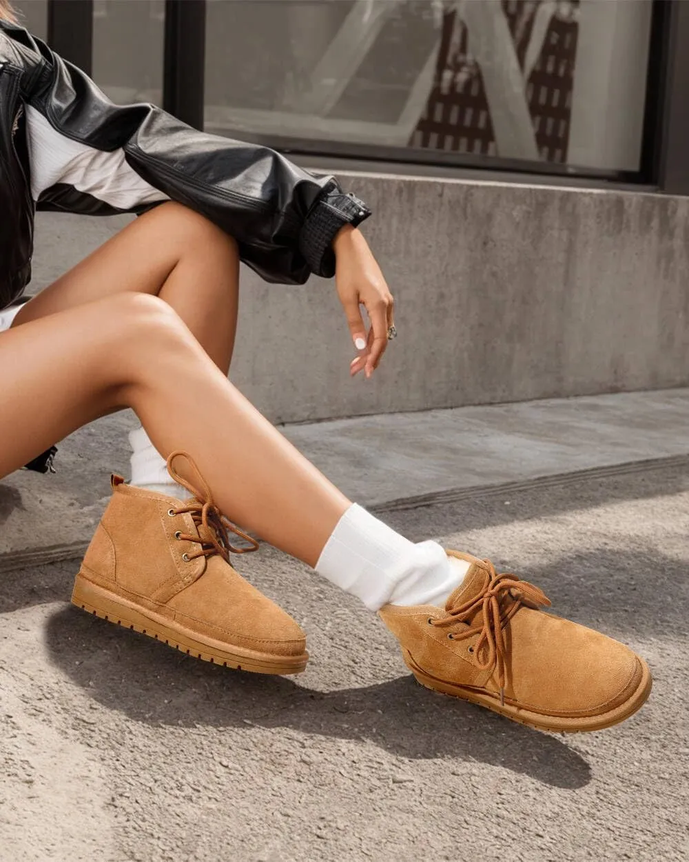 Boots for Women Mini Boots Ankle Winter Boots Suede Upper Cozy Fur Lined Winter Boots for Indoor & Outdoor Short Booties