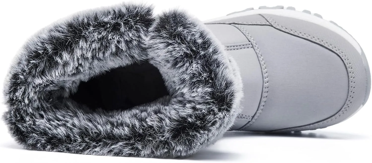 Boys Girls Kids Cute Snow Boots Waterproof Slip Resistant Outdoor Winter Boots Shoes Little Kid/Big Kid