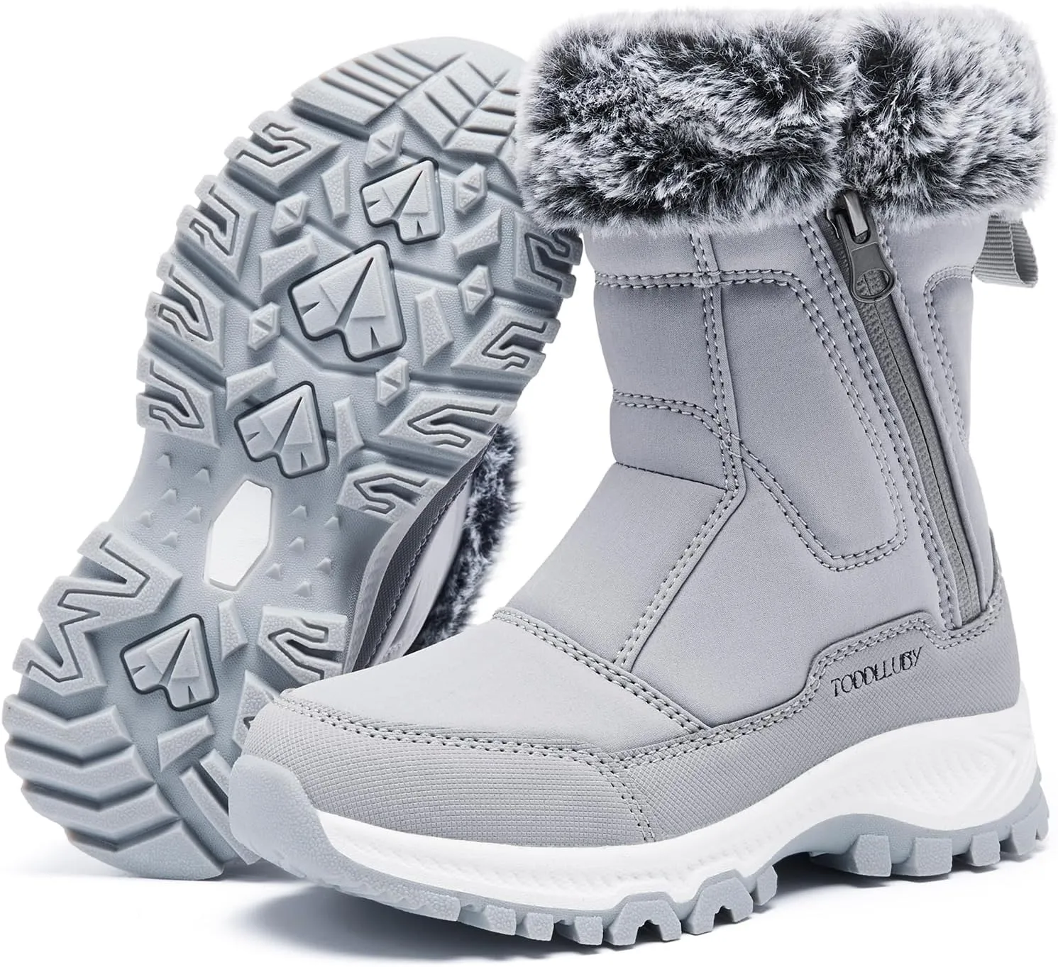 Boys Girls Kids Cute Snow Boots Waterproof Slip Resistant Outdoor Winter Boots Shoes Little Kid/Big Kid