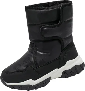 Boys Girls Snow Boots Toddler Water Proof Outdoor Sport Warm Cozy Anti-Slip Cute Ankle Winter Baby Rubber Boots Shoes