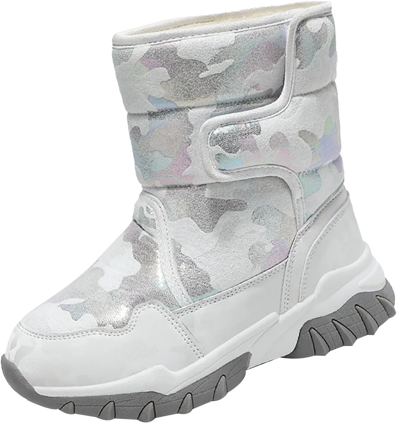Boys Girls Snow Boots Toddler Water Proof Outdoor Sport Warm Cozy Anti-Slip Cute Ankle Winter Baby Rubber Boots Shoes