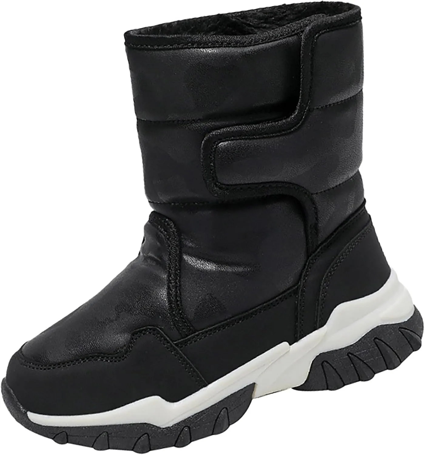 Boys Girls Snow Boots Toddler Water Proof Outdoor Sport Warm Cozy Anti-Slip Cute Ankle Winter Baby Rubber Boots Shoes