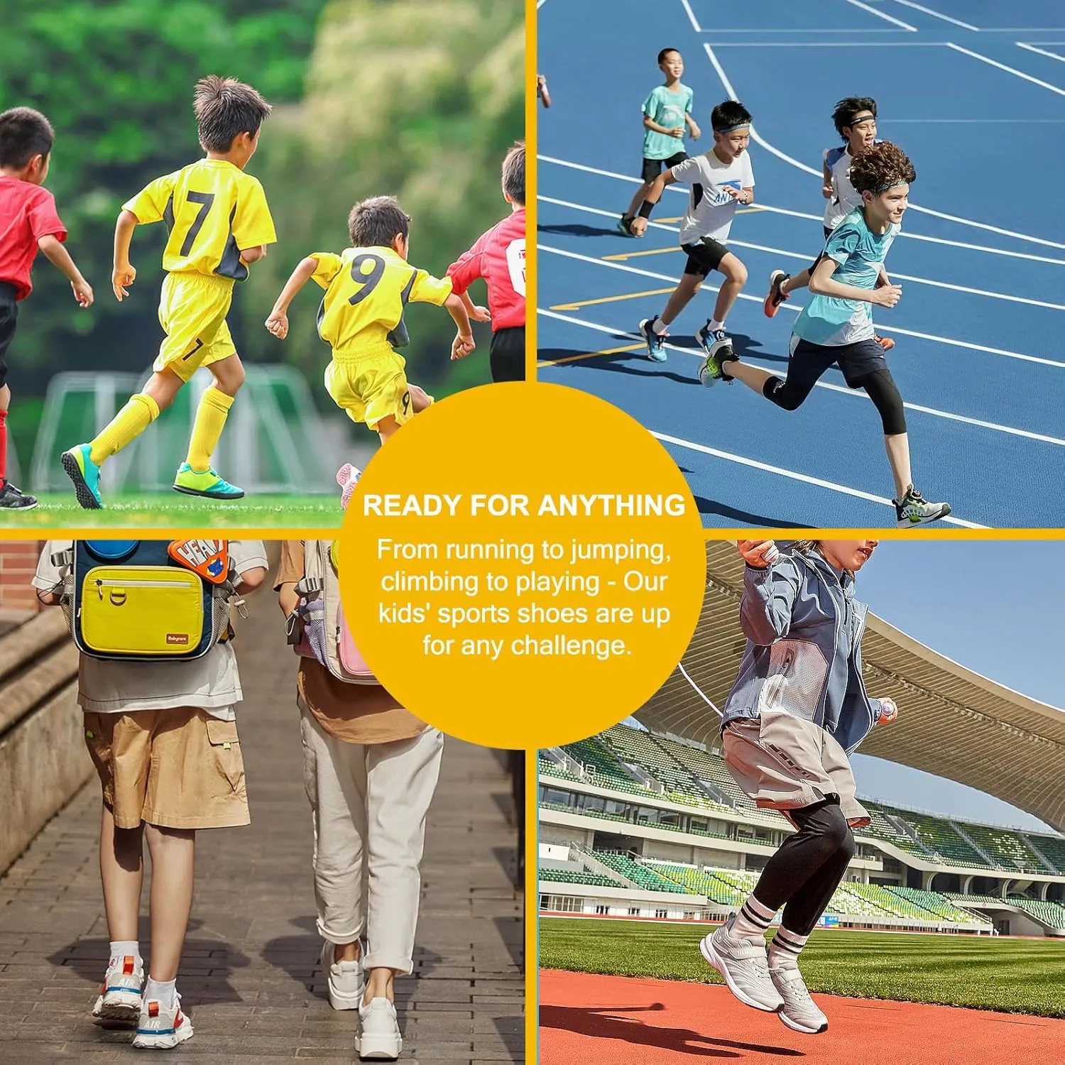 Boy's Mesh Breathable Running Shoes, Lightweight, Hook & Loop,Comfy Anti-Skid Breathable Sneakers for Kids Outdoor Activities