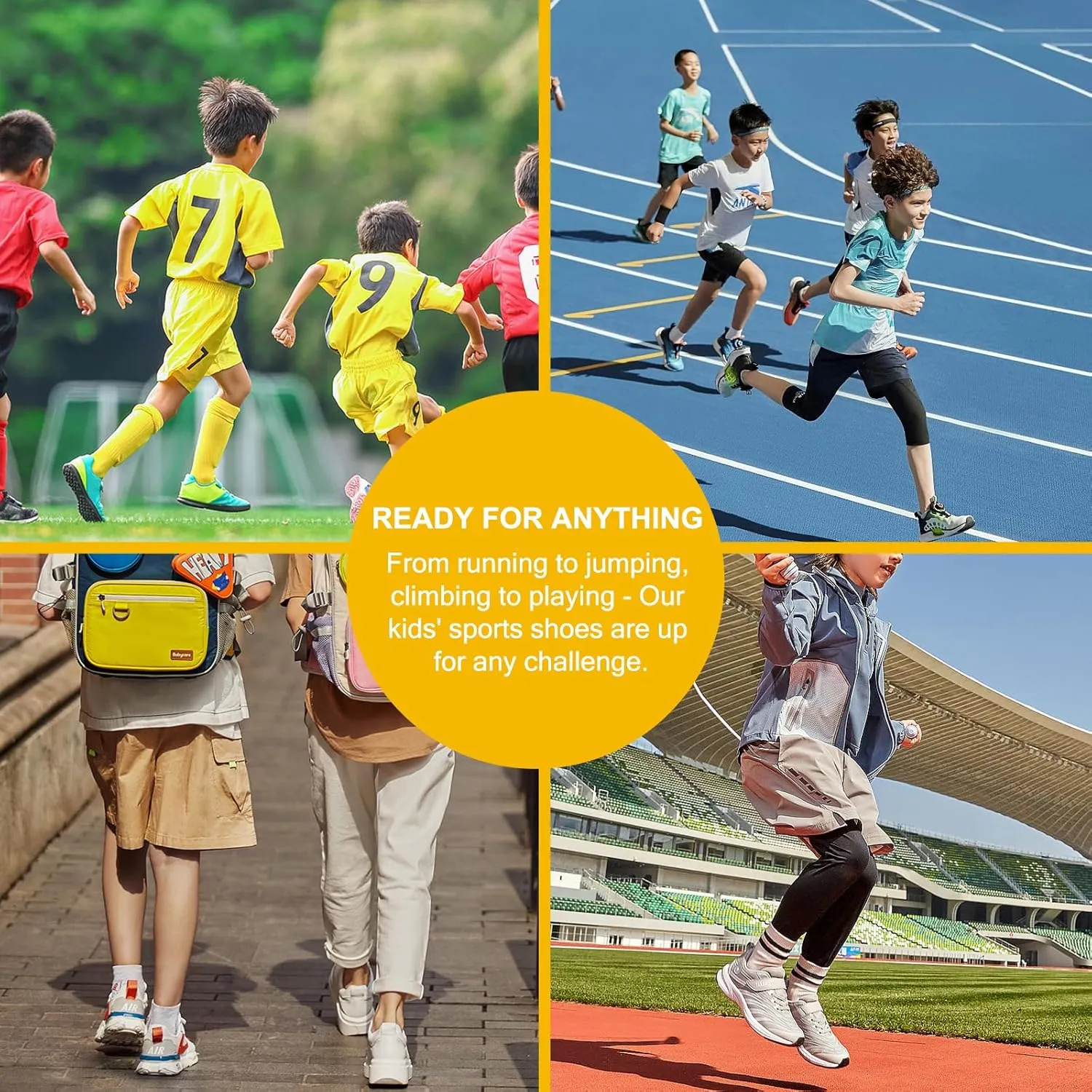 Boy's Mesh Breathable Running Shoes, Lightweight, Hook & Loop,Comfy Anti-Skid Breathable Sneakers for Kids Outdoor Activities