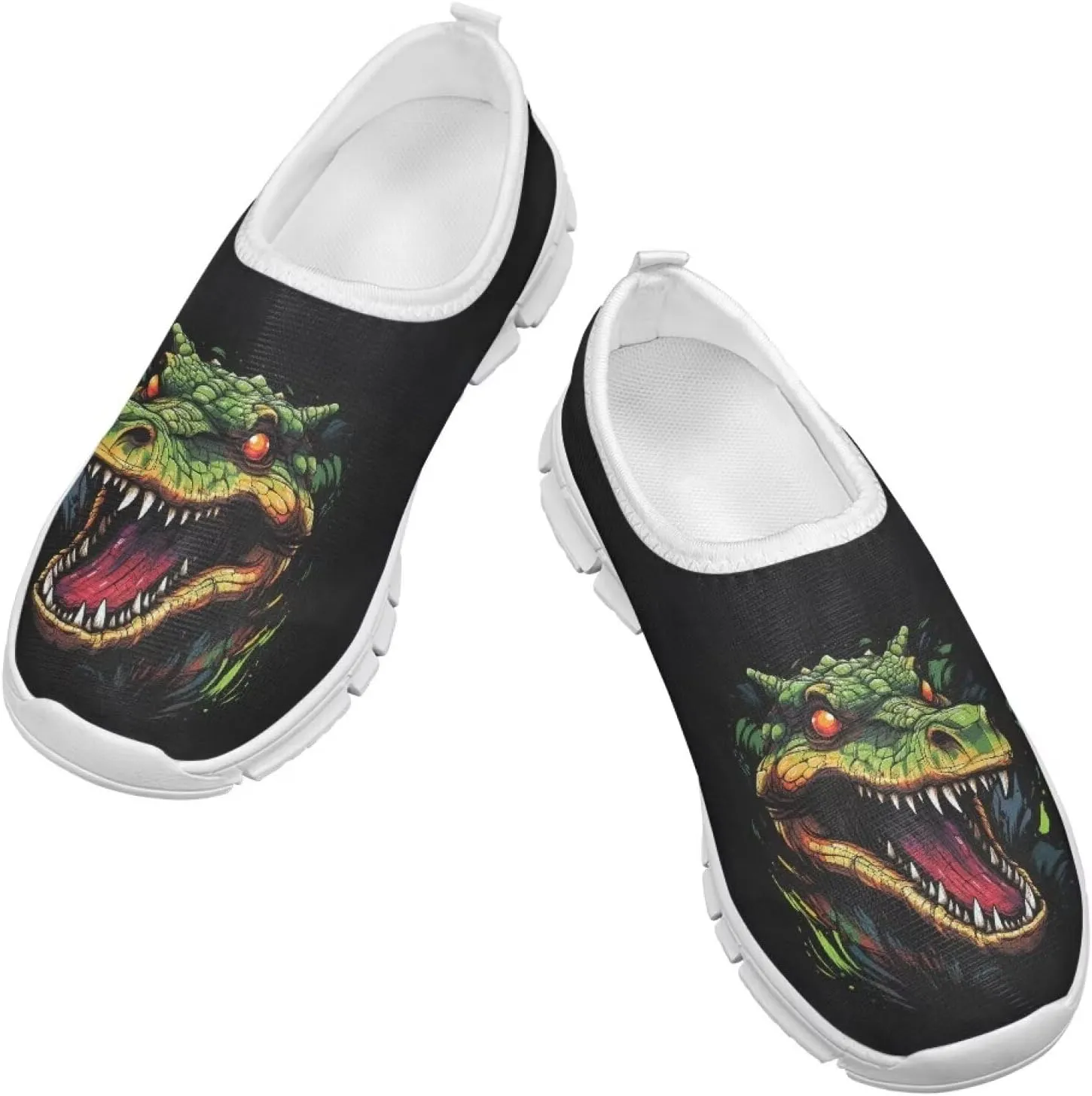 Boys Running School Shoes Funny Print Kids Casual Sneakers for Travel