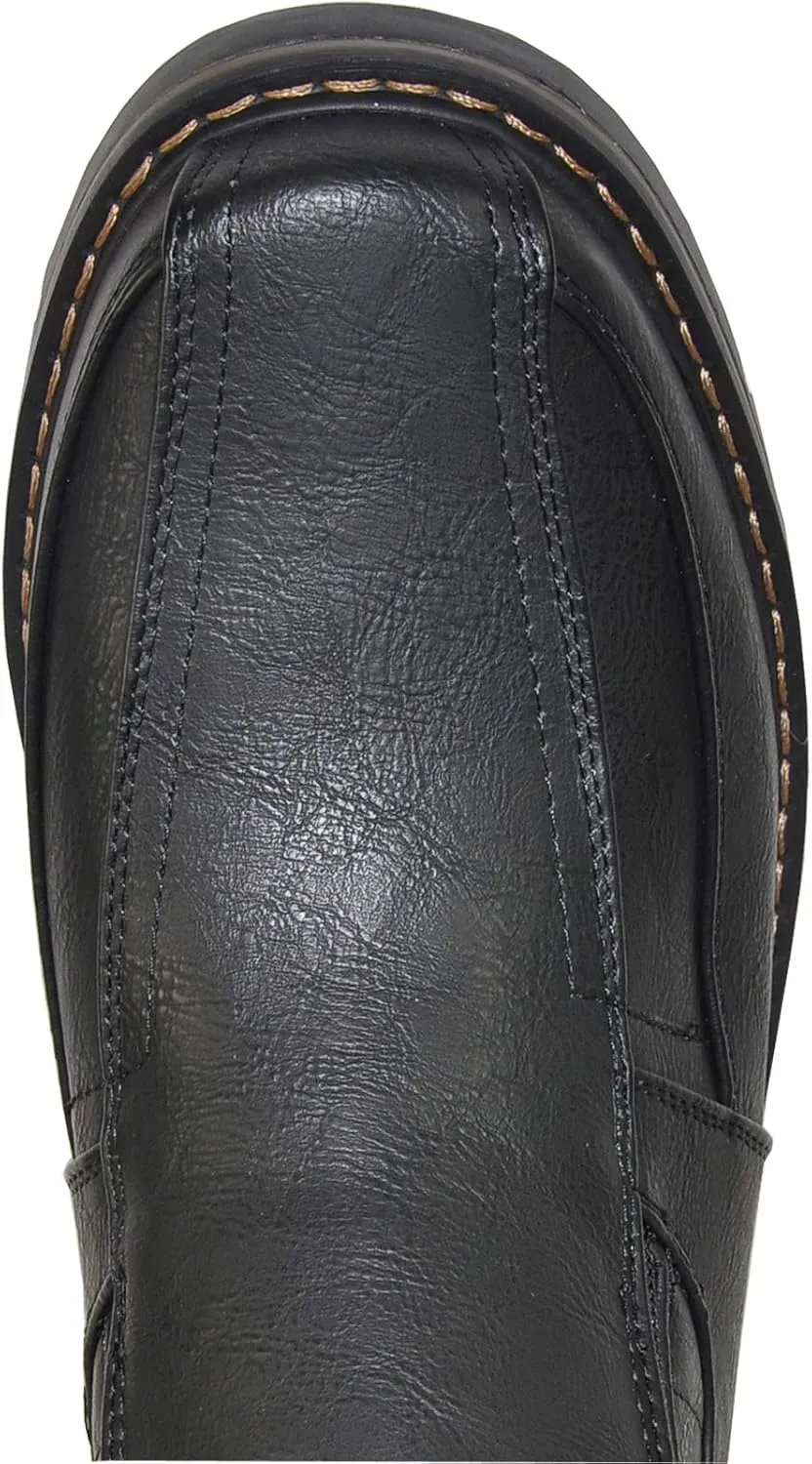 bravo! Men Waterproof Winter Boot DEAN with Fur Lining and Double Zipper Black and Brown Size 7 to 13
