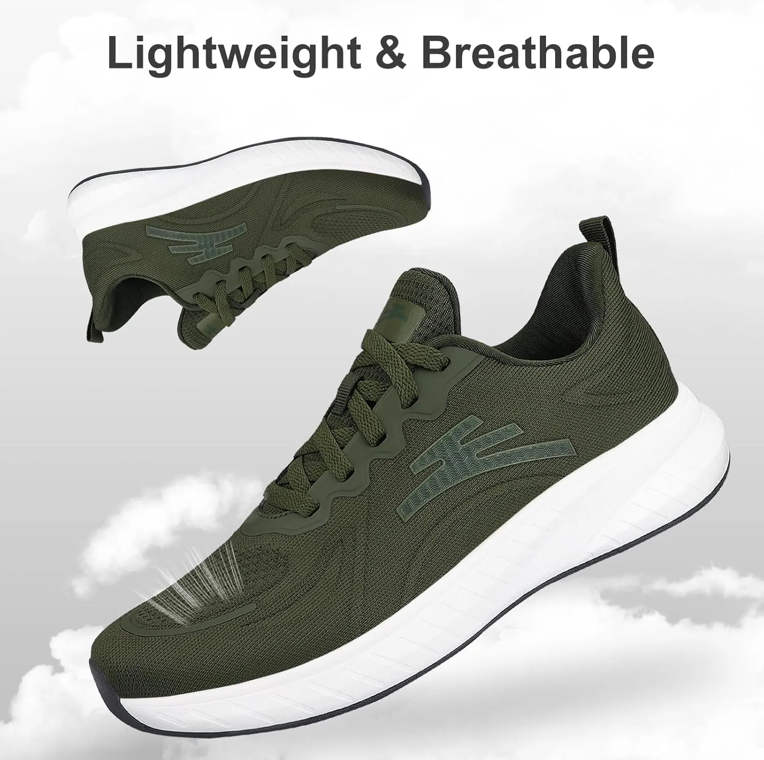 Breathable Running Shoes for Men Anti-Slip Mens Athletic Shoes Lightweight Mens Slip-On Walking Sneakers for Gym Jogging Sports and Workout