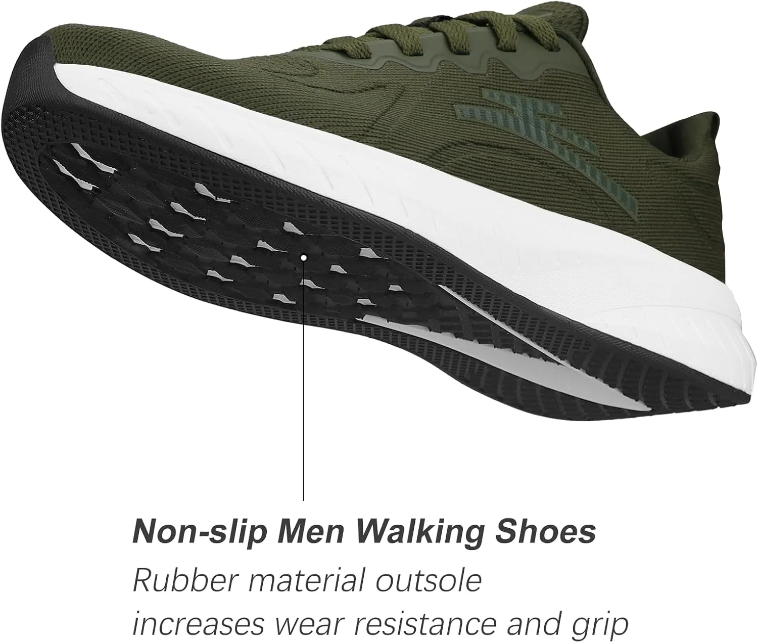 Breathable Running Shoes for Men Anti-Slip Mens Athletic Shoes Lightweight Mens Slip-On Walking Sneakers for Gym Jogging Sports and Workout