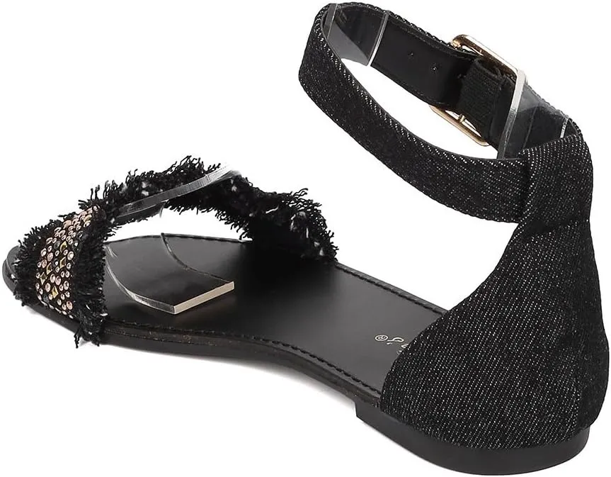 Breckelle's Womens Open Toe Buckle Ankle Strap Gladiator Flat Sandals Shoes
