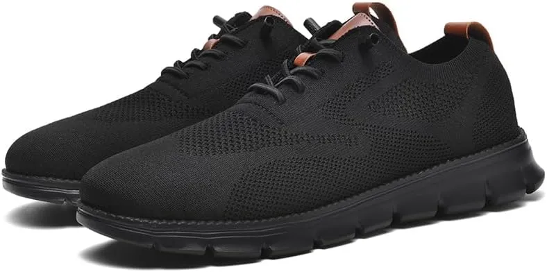 Breeze Shoes for Men Comfortable Oxfords Lace-Up Lightweight Casual Walking wearbreeze Urban Dress Shoes Breathable Upper