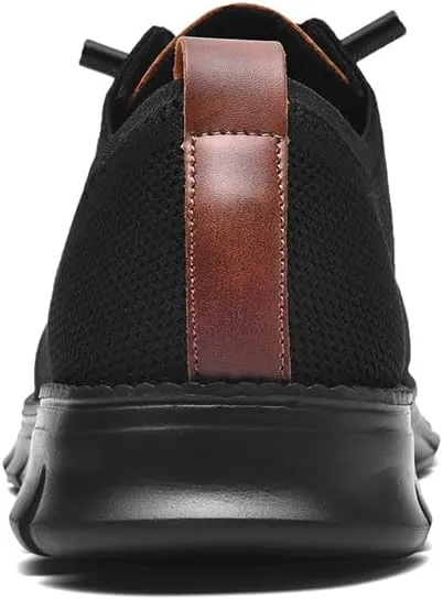 Breeze Shoes for Men Comfortable Oxfords Lace-Up Lightweight Casual Walking wearbreeze Urban Dress Shoes Breathable Upper