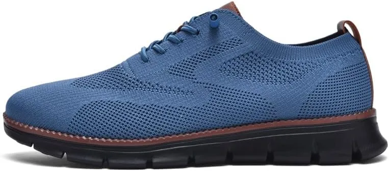 Breeze Shoes for Men Oxfords Lace-Up Lightweight Casual Walking Shoes Comfortable Dress Shoes for Men