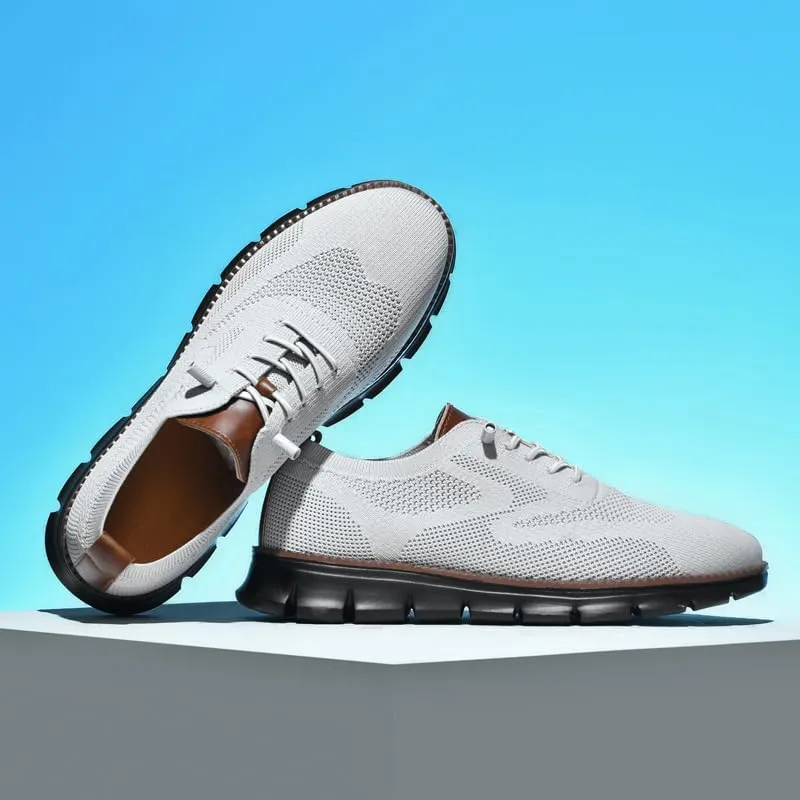 Breeze Shoes for Men Oxfords Lace-Up Lightweight Casual Walking Shoes Comfortable Dress Shoes for Men