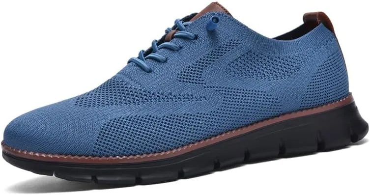 Breeze Shoes for Men Oxfords Lace-Up Lightweight Casual Walking Shoes Comfortable Dress Shoes for Men