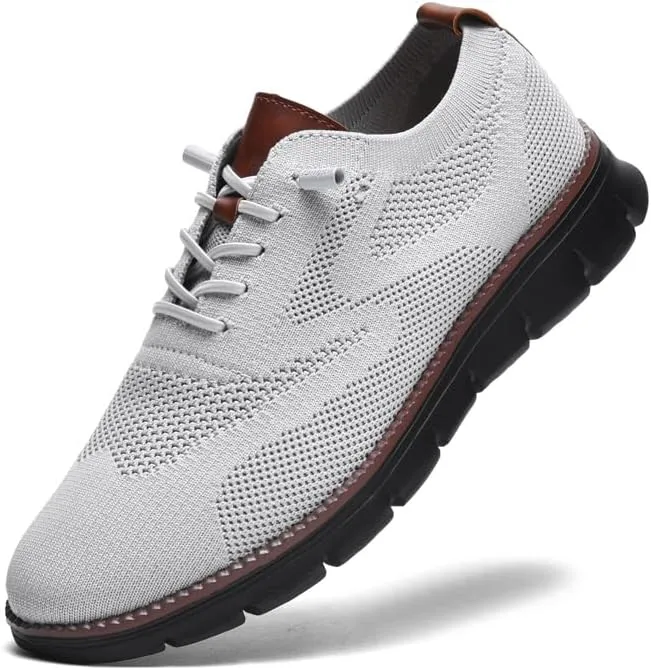 Breeze Shoes for Men Oxfords Lace-Up Lightweight Casual Walking Shoes Comfortable Dress Shoes for Men