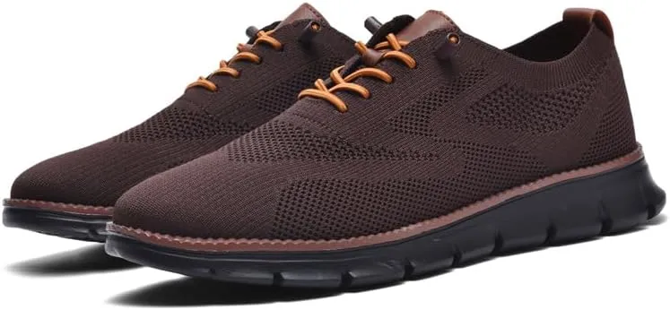 Breeze Shoes for Men Oxfords Lace-Up Lightweight Casual Walking Shoes Comfortable Dress Shoes for Men