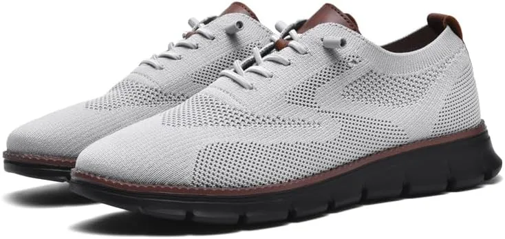 Breeze Shoes for Men Oxfords Lace-Up Lightweight Casual Walking Shoes Comfortable Dress Shoes for Men