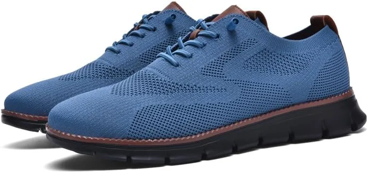 Breeze Shoes for Men Oxfords Lace-Up Lightweight Casual Walking Shoes Comfortable Dress Shoes for Men