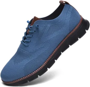 Breeze Shoes for Men Oxfords Lace-Up Lightweight Casual Walking Shoes Comfortable Dress Shoes for Men