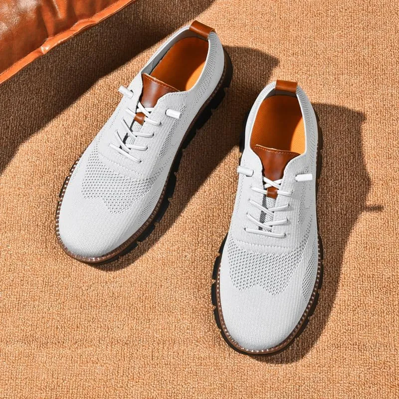 Breeze Shoes for Men Oxfords Lace-Up Lightweight Casual Walking Shoes Comfortable Dress Shoes for Men