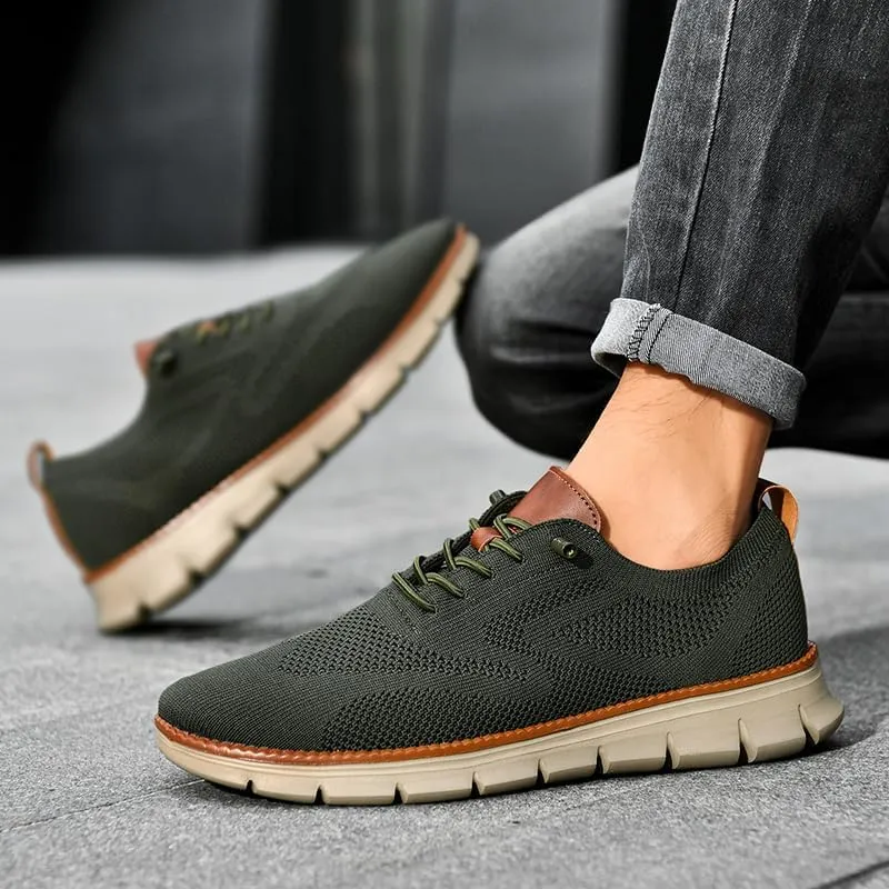 Breeze Shoes for Men Oxfords Lace Up Walking Comfortable Business Casual Shoes Wearbreeze Urban Mesh Dress Sneakers