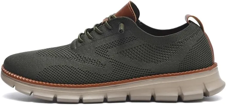 Breeze Shoes for Men Oxfords Lace Up Walking Comfortable Business Casual Shoes Wearbreeze Urban Mesh Dress Sneakers