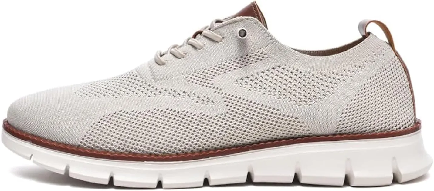 Breeze Shoes for Men Oxfords Lace Up Walking Comfortable Business Casual Shoes Wearbreeze Urban Mesh Dress Sneakers