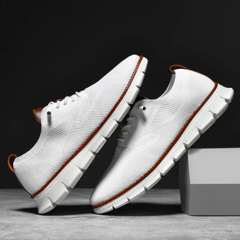 Breeze Shoes for Men Oxfords Lace Up Walking Comfortable Business Casual Shoes Wearbreeze Urban Mesh Dress Sneakers
