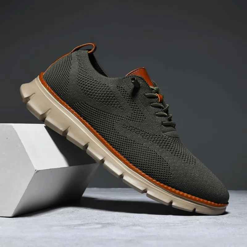 Breeze Shoes for Men Oxfords Lace Up Walking Comfortable Business Casual Shoes Wearbreeze Urban Mesh Dress Sneakers