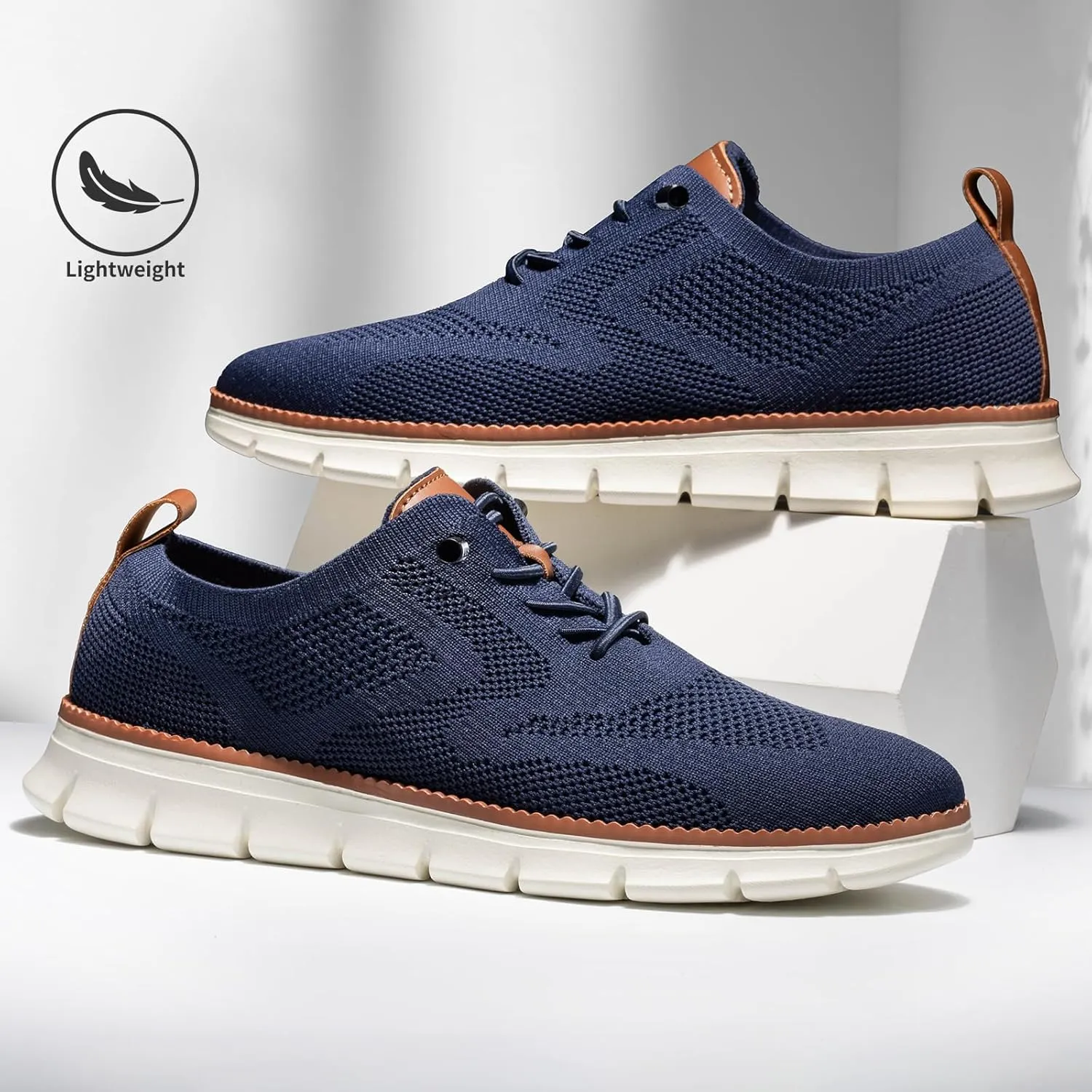 Breeze Shoes for Men,Business Casual Shoes Mens,Comfortable Breeze Urban Shoe for Men,Oxfords Mesh Dress Sneakers,Breathable Upper Wearbreeze Footwear,Lace-Up Lightweight Tennis Walking Shoe