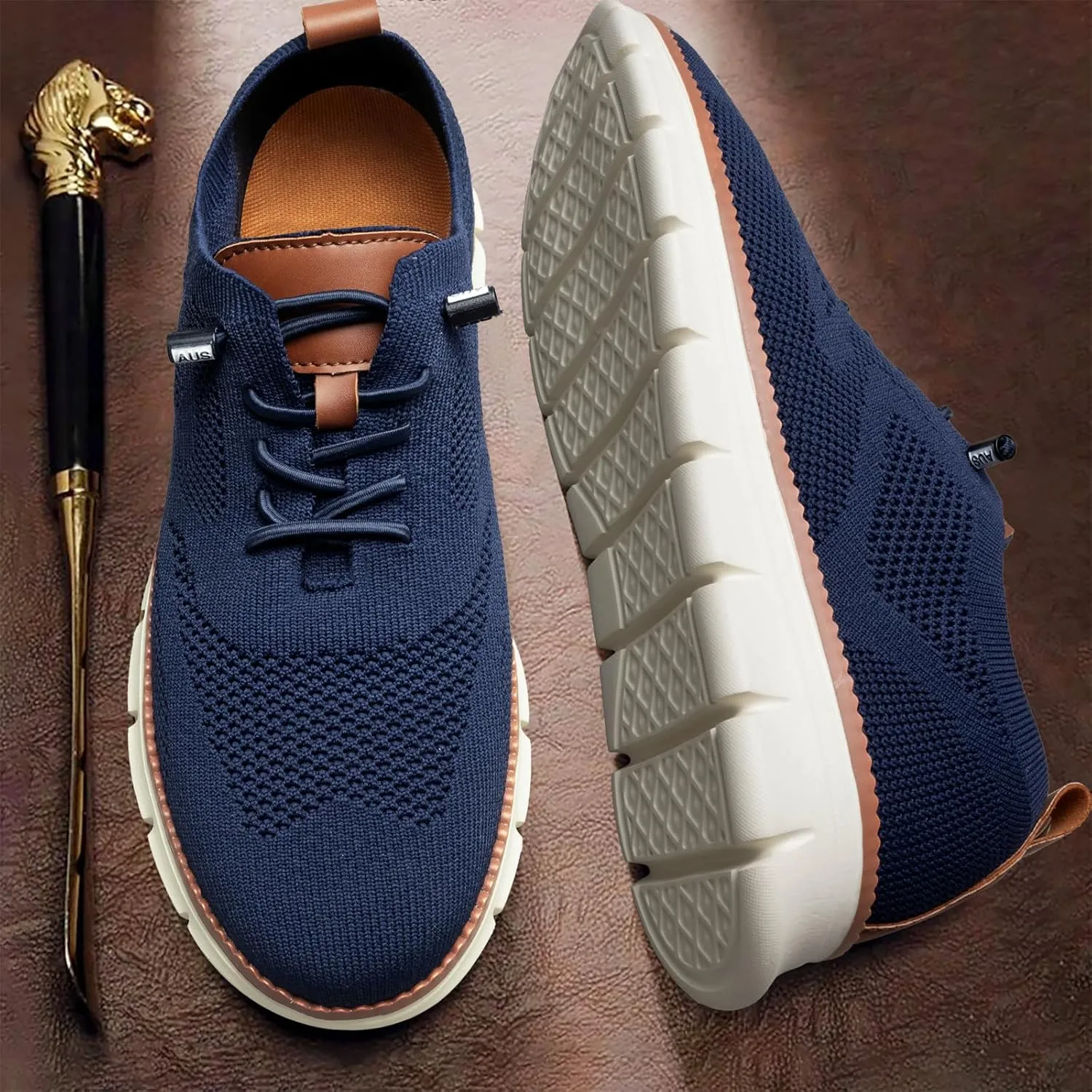 Breeze Shoes for Men,Business Casual Shoes Mens,Comfortable Breeze Urban Shoe for Men,Oxfords Mesh Dress Sneakers,Breathable Upper Wearbreeze Footwear,Lace-Up Lightweight Tennis Walking Shoe
