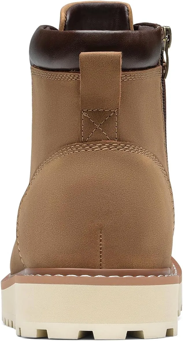 Bruno Marc Men's Moc Toe Boot Fashion Comfort Casual Wedge Boots