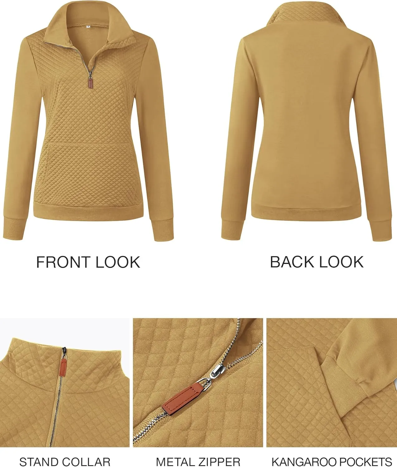 BTFBM Women Fashion Quilted Pattern Lightweight Zipper Long Sleeve Plain Casual Ladies Sweatshirts Pullovers Shirts Tops
