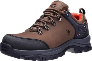 CAMEL CROWN Hiking Shoes Men Trekking Shoe Low Top Outdoor Walking Waterproof Leather Trail Sneakers