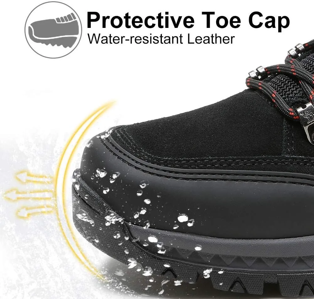 CAMEL CROWN Mens Hiking Shoes Breathable Non-Slip Sneakers Leather Low Cut Boots for Outdoor Trailing Trekking Walking