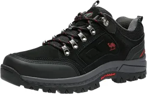 CAMEL CROWN Mens Hiking Shoes Breathable Non-Slip Sneakers Leather Low Cut Boots for Outdoor Trailing Trekking Walking