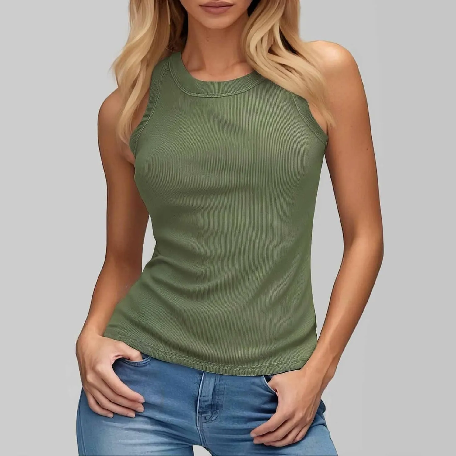 Camisole Tops for Women with Built in Bra Spaghetti Strap Workout Yoga Shirt Lightweight Tank Tops Undershirt