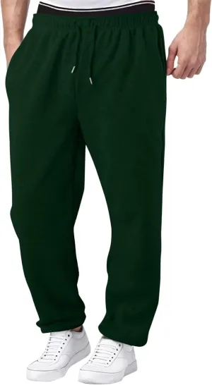 Cargo Work Pant Mens Elastic Waist Casual Lounge Pants Beach Walking Running Sweatpants Loose Joggers